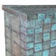 Baúl Alexandra House Living Azul Hierro Acacia Madera de mango 46 x 86 x 130 cm