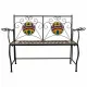 Bench Alexandra House Living Black Iron Tile 50 x 88 x 110 cm