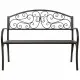 Bench Alexandra House Living Black Iron 53 x 91 x 153 cm