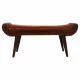 Banco Alexandra House Living Cuero Madera de mango 51 x 38 x 125 cm