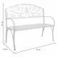 Bench Alexandra House Living White Iron 53 x 91 x 153 cm