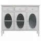 Sideboard Alexandra House Living White Metal Glass 40 x 80 x 100 cm