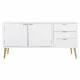 Aparador Alexandra House Living Blanco Dorado Madera MDF 42 x 71 x 145 cm