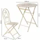 Table set with 2 chairs Alexandra House Living White 60 x 75 x 60 cm