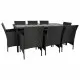 Juego de muebles Alexandra House Living Negro 9 Piezas