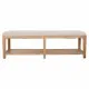 Bench Alexandra House Living Grey Cream 38 x 51 x 150 cm
