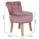Bench Alexandra House Living Pink Velvet Rubber 46 x 58 x 45 cm