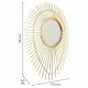Wall mirror Alexandra House Living Golden 6 x 105 x 77 cm Circle