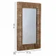 Wall mirror Alexandra House Living Brown Jute 3 x 61 x 91 cm