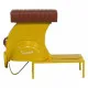 Taburete Alexandra House Living Amarillo PVC Cuero Hierro 50 x 75 x 95 cm Moto