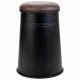 Stool Alexandra House Living Black Polyurethane Metal Particleboard 27 x 27 x 47 cm
