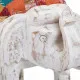 Taburete Alexandra House Living Blanco Madera de mango Tejido 51 x 37 x 36 cm Elefante
