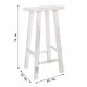 Taburete Alexandra House Living Blanco Pino 25 x 70 x 35 cm