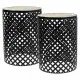 Flower Pot Stand Alexandra House Living Black Iron Tile 38 x 50 x 38 cm 2 Pieces