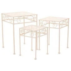 Flower Pot Stand Alexandra House Living White Metal Iron 25 x 45 x 72 cm