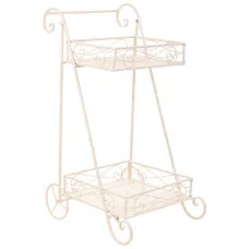 Flower Pot Stand Alexandra House Living White Metal Iron 23 x 65 x 28 cm