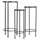 Flower Pot Stand Alexandra House Living Black Iron Tile 30 x 68 x 30 cm 3 Pieces