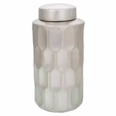 Vase Alexandra House Living Silver Ceramic 18 x 37 x 18 cm