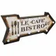 Wall Plate Alexandra House Living Le Cafe Bistro White Iron 27 x 5 x 65 cm Lighting