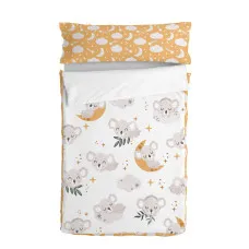 Quilted Zipper Bedding HappyFriday Moshi Moshi Baby Koala Multicolour 105 x 200 cm