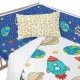 Protector de Cuna HappyFriday Mr Fox Space rocket  Multicolor 210 x 40 cm