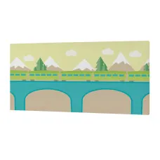 Canvas HappyFriday Happynois Train Multicolour 27 x 54 cm
