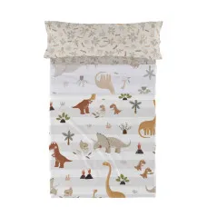 Bedding set HappyFriday Moshi Moshi Dino family  Multicolour Single 2 Pieces