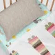 Juego de Sábanas HappyFriday Moshi Moshi Rabbit family Multicolor Cuna de Bebé 2 Piezas