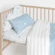 Protector de Cuna HappyFriday Basic Kids Little star  Azul 60 x 40 cm