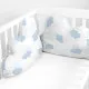 Protector de Cuna HappyFriday Basic Kids Clouds Azul 60 x 40 cm