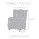 Wingback chair cover Eysa ULISES White 80 x 100 x 90 cm