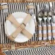 Cesta de Picnic Alexandra House Living Gris Natural Mimbre