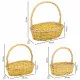 Basket set Alexandra House Living wicker Willow wood Natural 3 Pieces