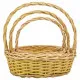 Basket set Alexandra House Living wicker Willow wood Natural 3 Pieces