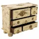 Caja-Joyero Alexandra House Living Crema Madera de mango 10 x 19 x 24 cm 5 cajones