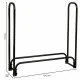 Log Stand Alexandra House Living Black Iron 34 x 124 x 124 cm