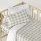Cot Bedding Set HappyFriday BASIC KIDS Beige Baby Crib
