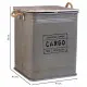 Laundry basket Alexandra House Living Cargo Grey Hemp Metal Fir wood