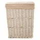 Set of Baskets Alexandra House Living White wicker Willow wood 3 Pieces