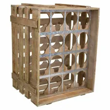 Bottle rack Alexandra House Living Natural Fir wood 32 x 55 x 41 cm 16 bottles Box