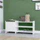 Shoe bench Alexandra House Living White Grey 100 x 44 x 35 cm 2 Shelves 1 door