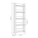Bookshop Alexandra House Living Oak Wood MDP 57 x 155 x 25 cm 5 Shelves