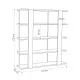 Bookshop Alexandra House Living Oak Wood MDP 110 x 122 x 29 cm 4 Shelves