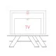 Mueble de TV Alexandra House Living Diagonal Blanco 140 x 40 x 34 cm