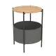Side table Alexandra House Living Black Grey Oak Metal Wood MDP 43 x 60 x 43 cm