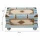 Baúl Alexandra House Living Azul Madera de mango 28 x 27 x 50 cm Estilo artesanal