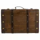 Juego de Maletas Alexandra House Living Marrón PVC Madera Metal Vintage 30 x 16 x 45 cm 38 x 24 x 13,5 cm Decorativo 2 Piezas