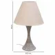 Desk lamp Alexandra House Living White Grey Metal Cloth 220-240 V 23 x 38 x 23 cm