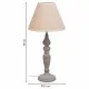 Lámpara de mesa Alexandra House Living Blanco Gris Metal Tela 220-240 V 23 x 46 x 23 cm