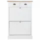 Shoe cupboard Alexandra House Living White Brown 33 x 120 x 80 cm